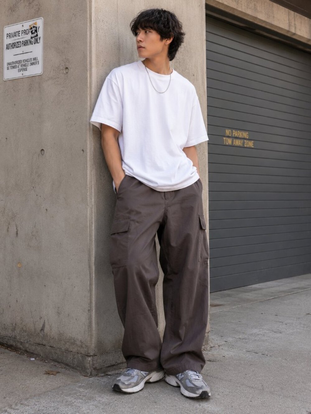 Collusion Wide Leg Cargo Pants Brown Gorpcore Techwear Utility Mens L